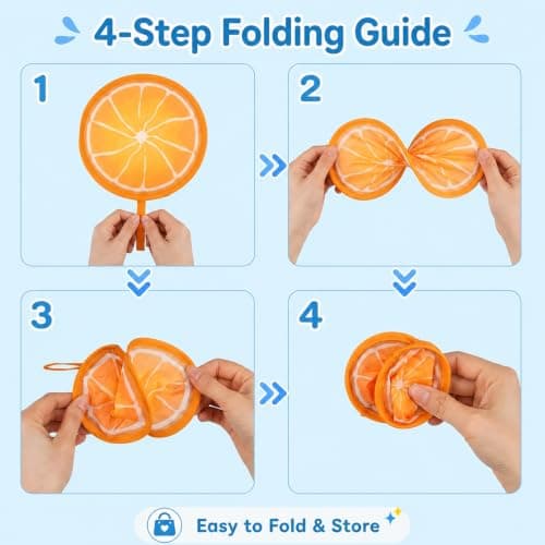Qabonl 4Pcs Fruit Folding Hand Fans for Summer Cooling and Party Decor — view 5