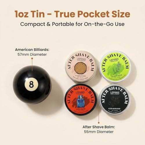 Aftershave balm for Men 4 Pack Gift Set, 1 Fl Oz Pocket Size — view 5