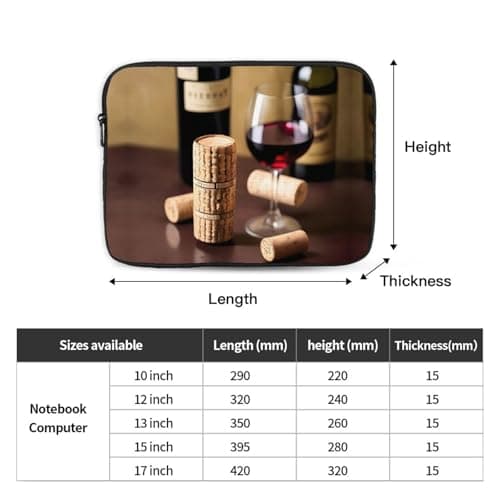 Wine Cork Laptop Case, Computer Case Laptop Gifts For Men Women For Travel Abroad — view 4