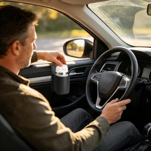 Car Cup Holder Wide Mouth Scratch-Resistant Leather Drink Organizer — view 2