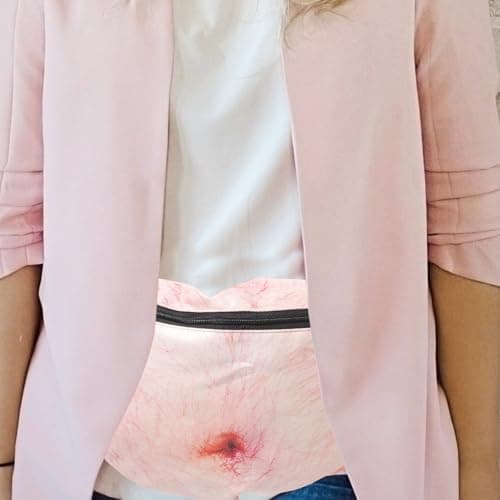 Unisex Anti Theft Waist Bag with Funny Belly Design for Travel — view 6