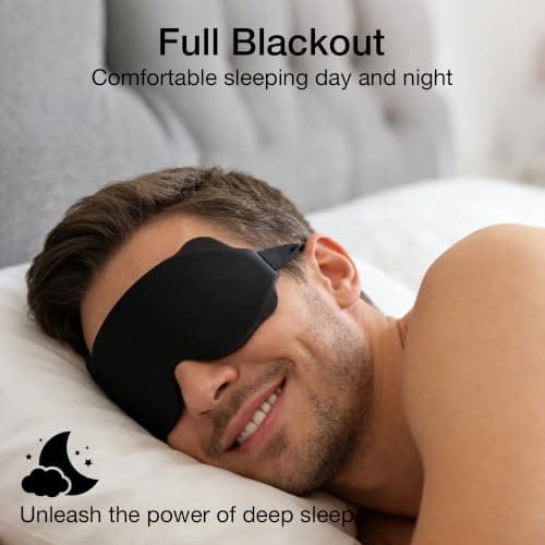 ONTERATE 6D Sleep Mask, Light Block 0 Pressure with Earplugs & Pouch, Rose — view 3