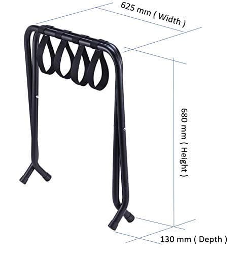 VINN DUNN Folding Luggage Rack Suitcase Stand,nylon webbing strap,Chrome Stainless Steel — view 3