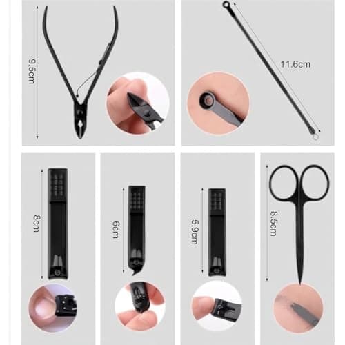 24Pcs Nail Clippers Set for Mens Grooming Kits, Mens Manicure Set for Women, Nail Scissors Stainless Steel Professional Pedicure Sets for Feet, Nail Care Tools Grooming Kit with Travel Case — view 2