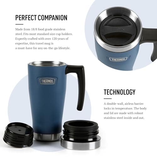 Thermos Icon Solent Navy Travel Coffee Mug (470ml) 7h Hot | 22h Cold — view 4