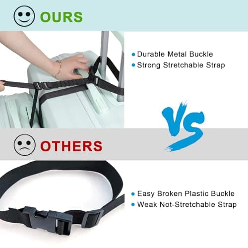 Vigorport Luggage Straps, Metal Luggage Connector Straps for Suitcases — view 4