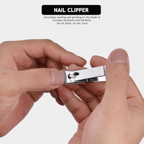 HANTEKAS Professional Travel Manicure Kit Nail Clipper Set 5 Pieces Stainless Steel Manicure Kit, Grooming Kit for Women and Men with Nail Care Tools, Nail Scissors — view 3