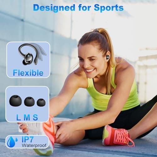 2026 Wireless Earbuds Sport, Stereo Bluetooth 5.4 Headphones, App Custom EQ — view 6