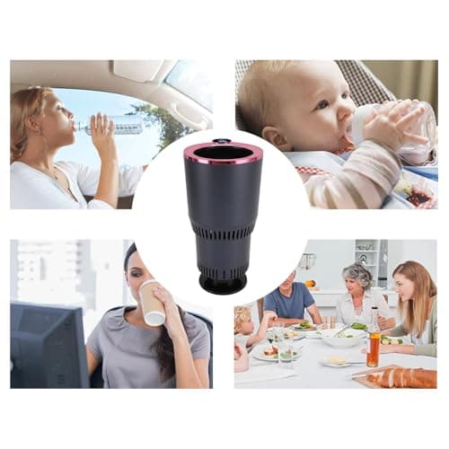 Annadue 2 in 1 Car Cup Warmer Cooler, Auto Heating Cooling Cup Holder for Beverage, Smart Drink Cooler Warmer for Road Trip Car Travel (Purple) — view 4
