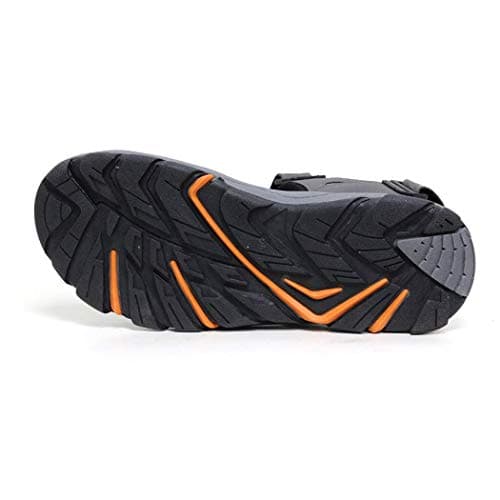 DUNLOP Men's Sports Beach Trekking Walking Hiking Touch Close Strap Sandals Sizes 7-12 (Dark Grey, UK Footwear Size System, Adult, Men, Numeric, Medium, 9) — view 3