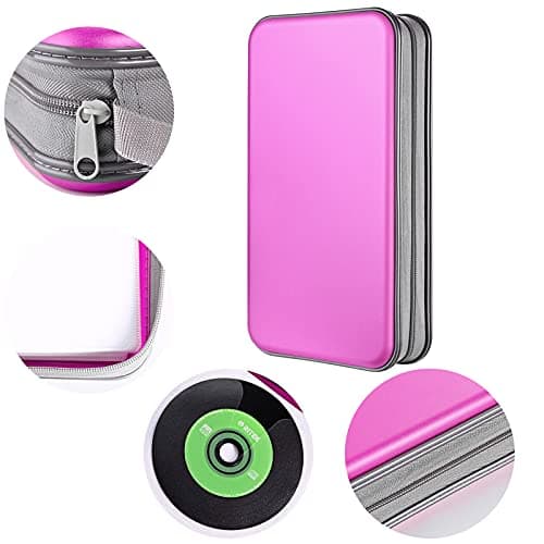 LIOVODE DVD Case, 96 Capacity CD Case Holder Organizer Disc Wallet for Car — view 3