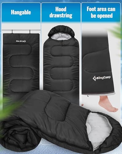 KingCamp Sleeping Bag 3-4 Season Single Black L — view 6