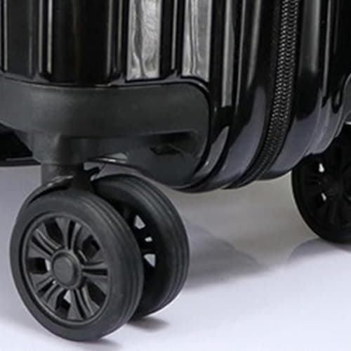 Suitcase Wheel Covers - 8 Pack Anti-Noise Suitcase Wheel Protectors | Fits 4-7cm Wheels, Anti-Scratch, Enhances Grip | Black, 2.16/1.69 Inch Sizes, For Travel Luggage Office Chair Wheels — view 4