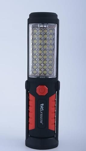 Wolfteeth LED Torches , 36+5 Magnetic Work Light Portable Flashlight Inspection Lamp Camping Light, 360 Degree Hanging Rotary Hook and 270 Degree Magnet Stand Base for Home Work Emergency Use 7192 — view 2