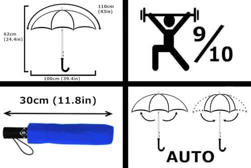 12 Rib Rainbow Umbrella Automatic Compact - Strong Windproof Small Umbrella — view 2