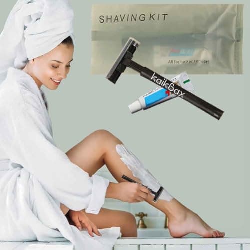 10Pack Individually Wrapped Portable Disposable Shaving Razors Kit With Shave Cream; Multipurpose Guest Prep Manual Razor;Bathing Shave Razor for Hotel Travel Home Use — view 4