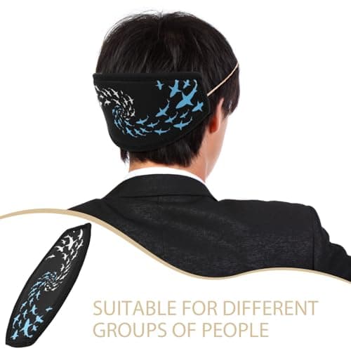 CAXUSD Swimming Mask Double Layer Anti Fog Neoprene Hair Strap Black — view 3