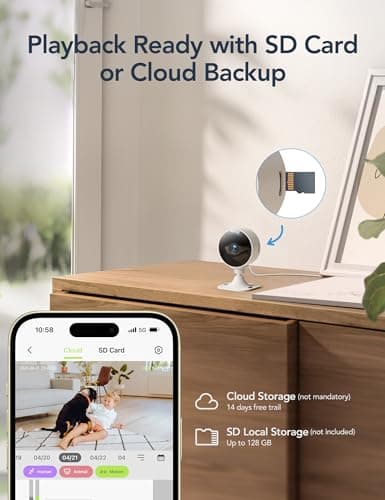 GNCC GC3 2-Pack Indoor Security Camera, 1080P CCTV Cameras for Home/Pet — view 6