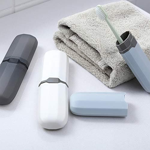 AVIDYA Travel Toothbrush Case Stretchable Toothpaste Holder Container Anti Bacterial Adjustable Box Black — view 2