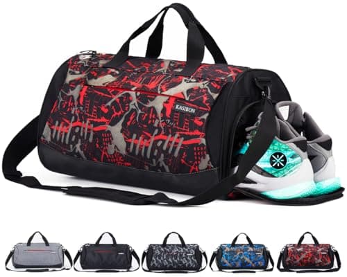 Gym Bag with Shoes Compartment and Wet Pocket, Duffle Bag for Sports Travel