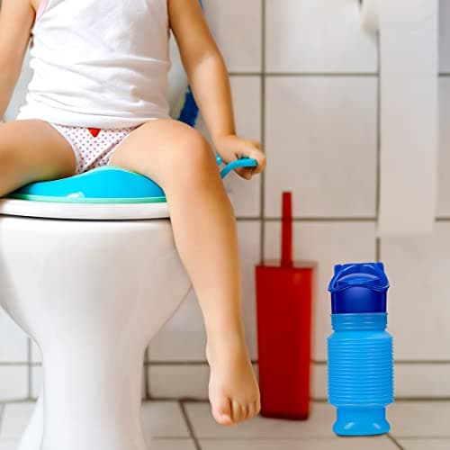 CUNQN Emergency Toilet Shrinkable Urinal Portable Mobile Toilet 750ML Urine Pee Bottle for Camping Hiking Car Travel Traffic Jam Queuing — view 6