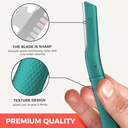 ZOMCHI Eyebrow Razor for Women & Men,Precision Cover,Green — view 4