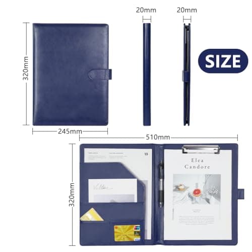 OFFCUP A4 Conference Folder, Leather Portfolio Folder, Portfolio Organiser — view 2