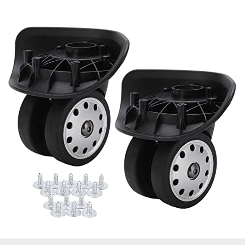 Alomejor 1 Pair Luggage Casters A88 Porous Suitcase Wheel Suitcase Luggage Replacement Casters for Travel Bags Large Size(black) — view 6