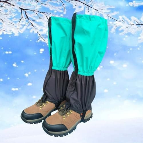 Hiking Gaiters, Outdoor Trekking Leg Warmers for Winter, Snowproof Waterproof Sandproof Shoe Covers for Adult Travel Gear(Teal) — view 2