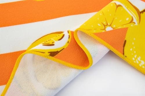 Adore 2 Pack Microfibre Beach Towels 70x140cm - Lemons & Turtles — view 5