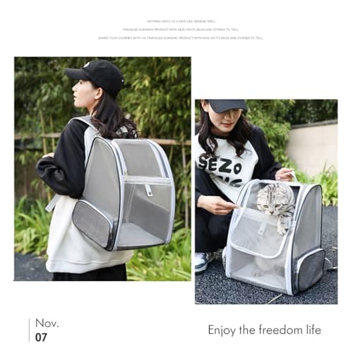 Haipky Ventilated Cats Dogs Rabbits Carrier Backpack for Small Pets and Puppies – Perfect for Outdoor Adventures and Vet Visits, Ultimate Comfort On-the-Go, Yellow — view 5