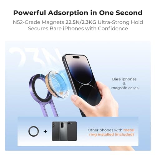 K&F CONCEPT Magnetic Phone Tripod Stand, Smartphone Holder Desk Stand — view 2