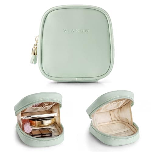 VLANDO Travel Makeup Bag, Small Makeup Bag for Weekend Breaks and Travel