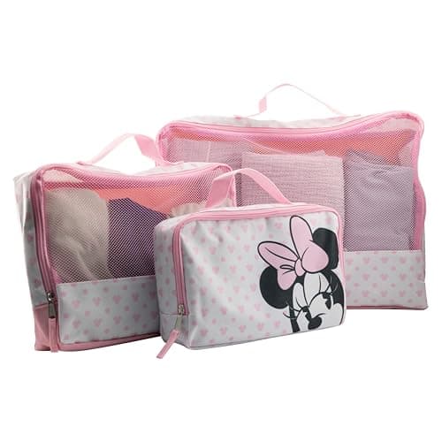 Fast Forward Minnie Mouse 3-Piece Packing Cube Set | Minnie Mouse Travel Accessories | Travel Bags Luggage Organizer for Kids, Unisex | Minnie Kid Travel Size Travel Cubes for Packing — view 2