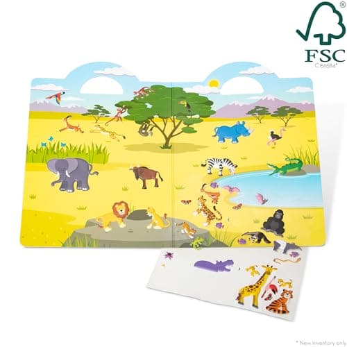 Melissa & Doug Puffy Sticker Play Set: Safari - 42 Reusable Stickers Travel Activities for Kids, Reusable Sticker Toy, for Kids Ages 4+ - FSC Certified - FSC Certified — view 4