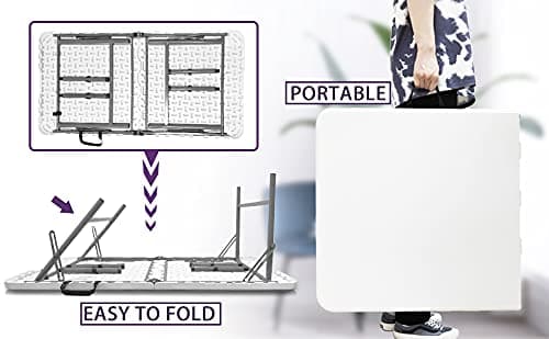 CAMP SOLUTIONS 4FT Folding Table, Versatile Foldable Table, Portable — view 4