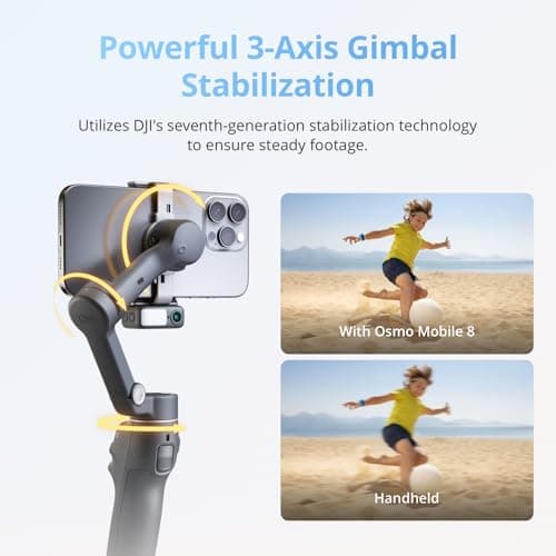 DJI Osmo Mobile 8 + Mic 3, Gimbal Stabilizer for Smartphones, AI Native Tracking With Audio & Lighting, Wireless Mic, Active Noise Canceling, 32-bit Float, Vlog — view 6