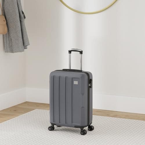 55x35x20 Cabin Suitcase Carry on Suitcase Hard Shell Hand Luggage Cabin Bag Case Approved For Ryanair EasyJet 2 Small Fits 8kg 10kg 35 Litre Capacity + 3 Digit Lock + Telescopic Handle Cabin Luggage — view 2