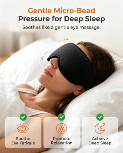 FACEMOON Blackout Eye Mask for Sleeping, Weighted Sleep Mask for Travel — view 4