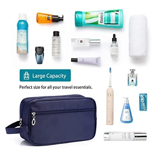 FITDON Portable Travel Toiletry Bag, Waterproof Dopp Kit Shaving Bag for Men, Blue — view 2