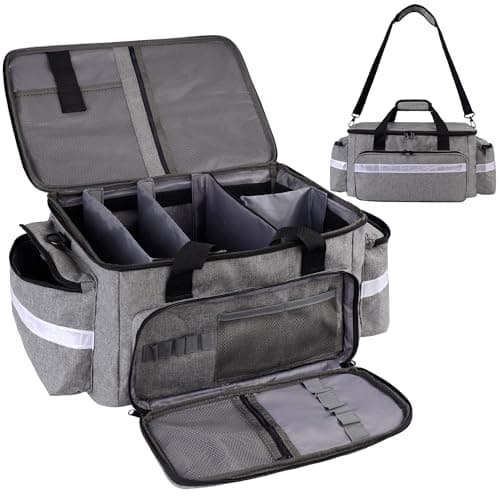 igadgitz home U7303 Large Empty Medical Bag, First Aid Nurse, Nurses Organiser with Adjustable Shoulder Strap - Equipment & Supplies Organiser — view 6