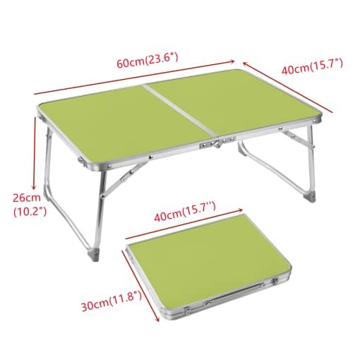 Qimu Low Folding Camping Table, Small Picnic Aluminium Table Lightweight Portable With Handle for Outdoor Garden BBQ Cooking — view 3