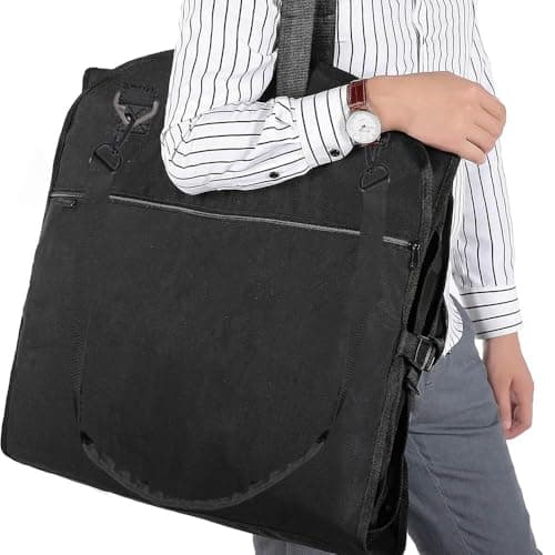 magictodoor Versatile Wedding Dress Garment Bag 66" Tri-Fold Gown Length w/Haning Hook, 66" Black, 66 Inch, Travel, 66" Black, 66 inch, Travel — view 6