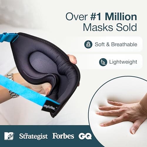 MyHalos Blackout Sleep Mask, Eye Mask for Sleeping, Zero Pressure, Travel — view 3