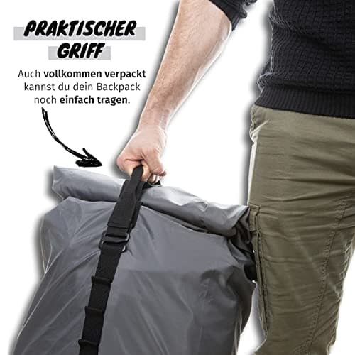 Journext 2 in 1 Backpack Case & Rain Cover Protective Bag for Backpack, Airplane, Railway & Bus Flight Bag (stonegrey, L) — view 5