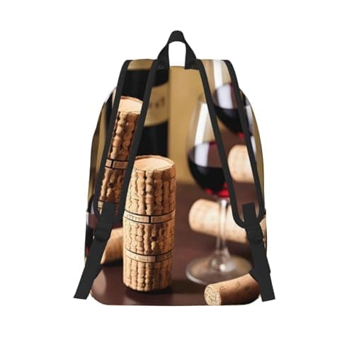 YQxwJL Wine cork print Backpack for Women, Carry On Backpack Laptop Bag for Weekender Business Hiking Travel — view 3