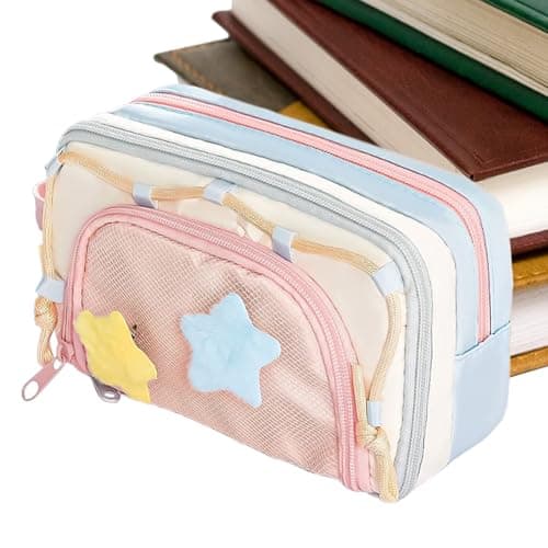 Portable Multi-Layer Pencil Case Organizer, Portable Design, 21x11x7.5cm, Stationery Pouch, Cute Pencil Case, Holds Multiple Stationery Tools, for Kids, Students, Girls — view 5