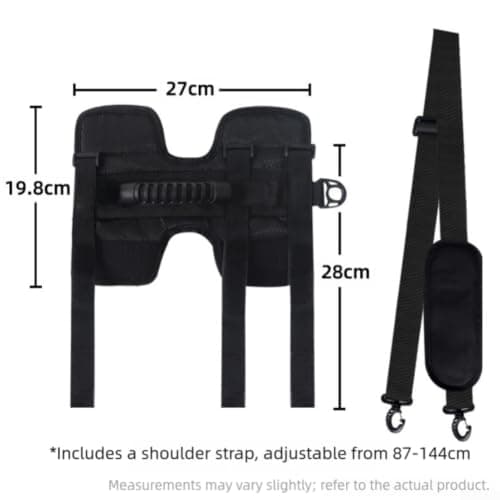 Bicycle Frame Holding Strap Quick Release Oxford Cloth with Adjustable Belt for Travel Case Black Blue(Black) — view 2