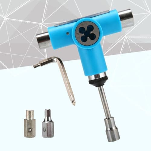 HEANUJJ Skateboard Tool Metal T-tool for Longboards Mini Skateboards Blue — view 5