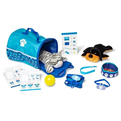 Melissa & Doug Tote & Tour Pet Travel Play Set With 2 Plush Stuffed Animals (15 pcs) — view 3